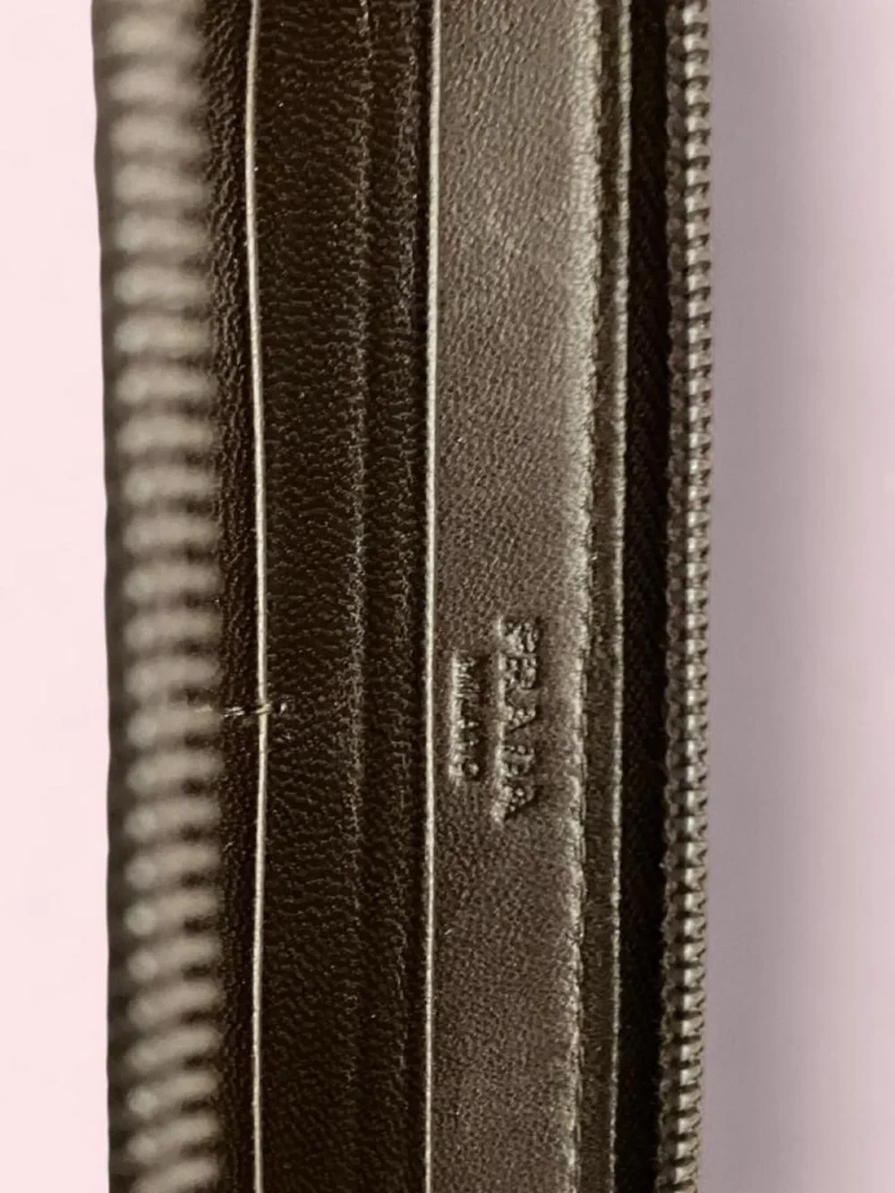 Prada Snake Skin Zip Wallet Purse in Brown and Black